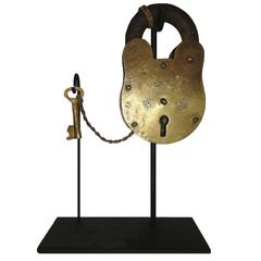 Vintage British Padlock on Stand 7