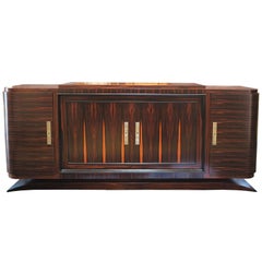 French Art Deco Sideboard in Macassar Ebony