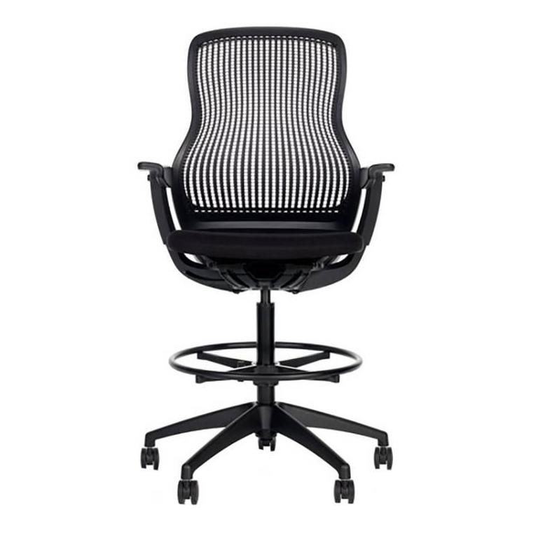 Modern Black Regeneration High Adjustable Task Chair by Formway