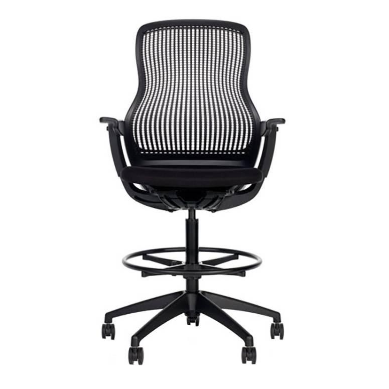 Modern Black Regeneration High Adjustable Task Chair by Formway for Knoll, USA For Sale