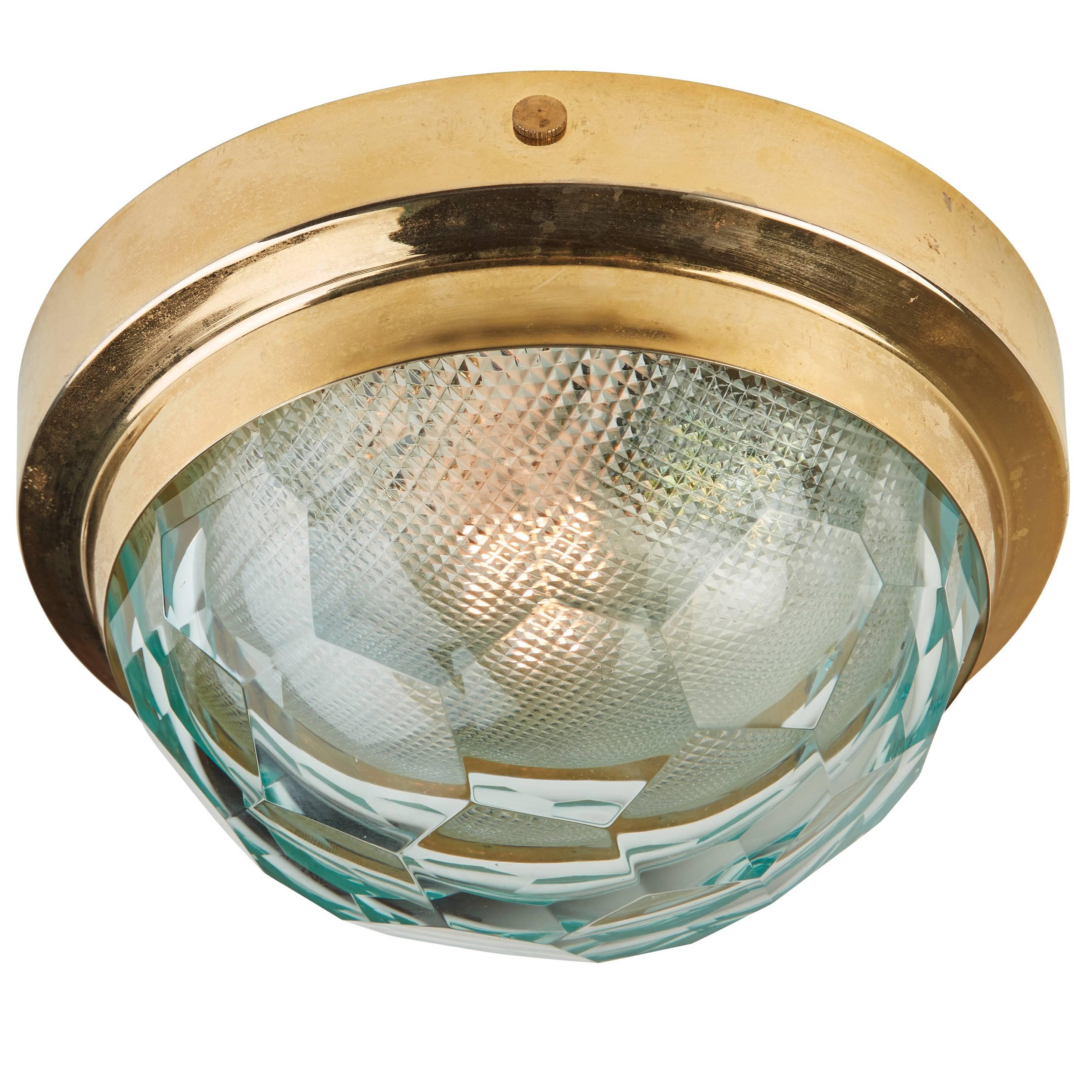 Single Small Multifaceted Italian Ceiling Light by Pia Guidetti Crippa for Lumi For Sale