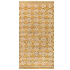 Vintage Swedish Flat-Weave 'Spattangul' Rug by Marta Maas-Fjetterström