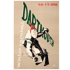 Original Vintage Skiing Event Poster for the 1956 Dartmouth Winter Carnival
