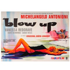 Original Vintage Movie Poster for Antonioni's Blow Up Starring Vanessa Redgrave