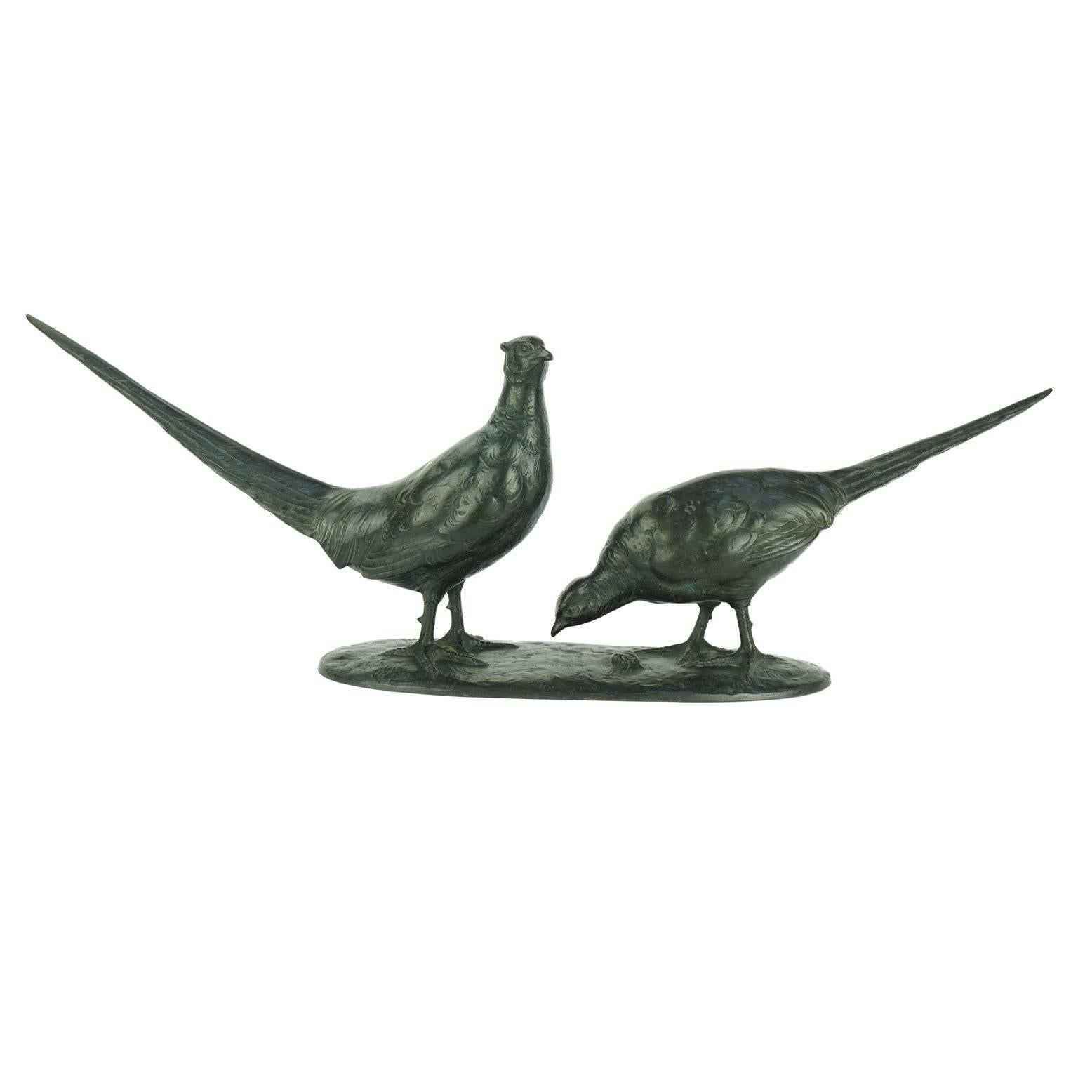 Couple of Pheasants by Otto Poertzel For Sale