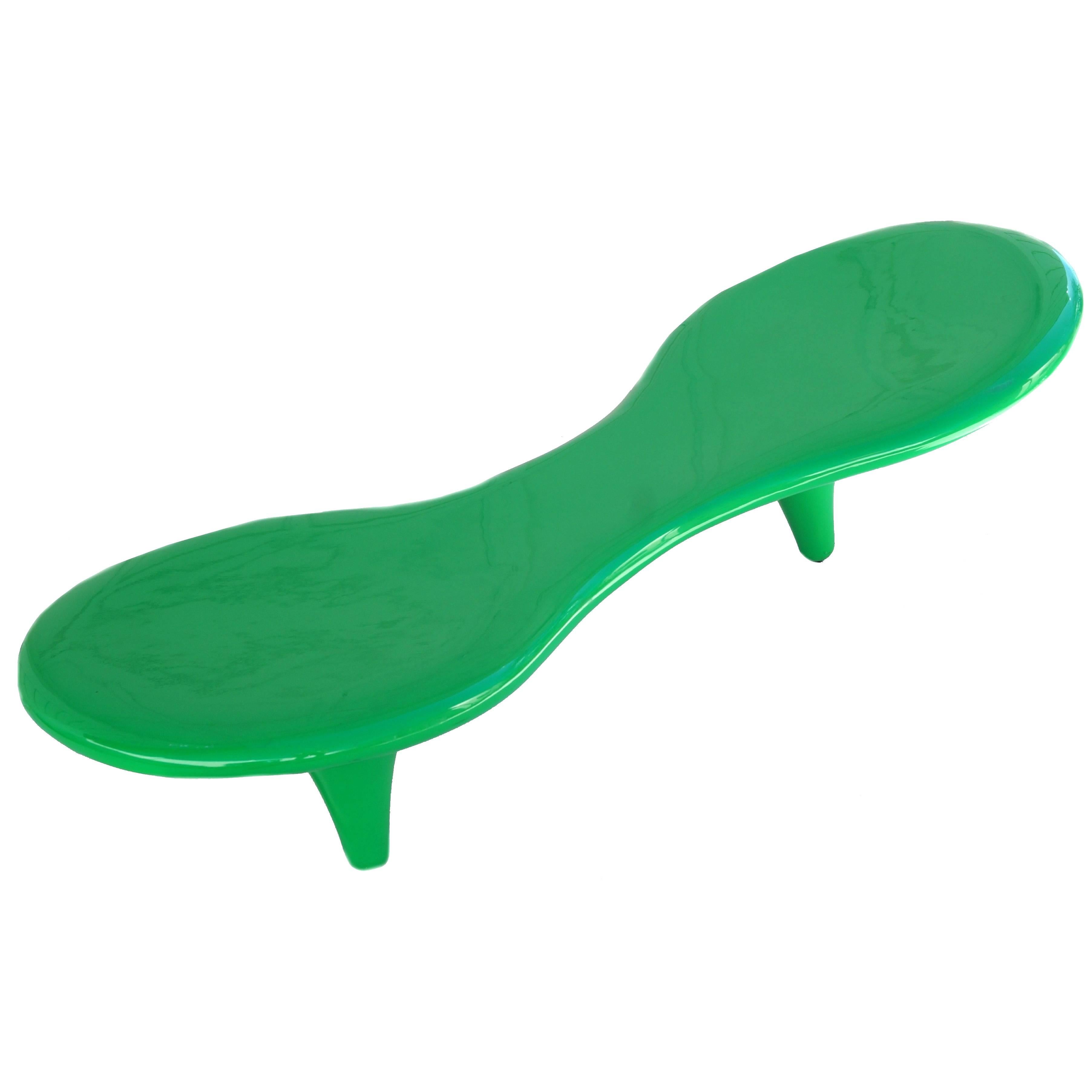 Marc Newson Orgone Chaise Green Longue Bench Scuptural for Cappellini