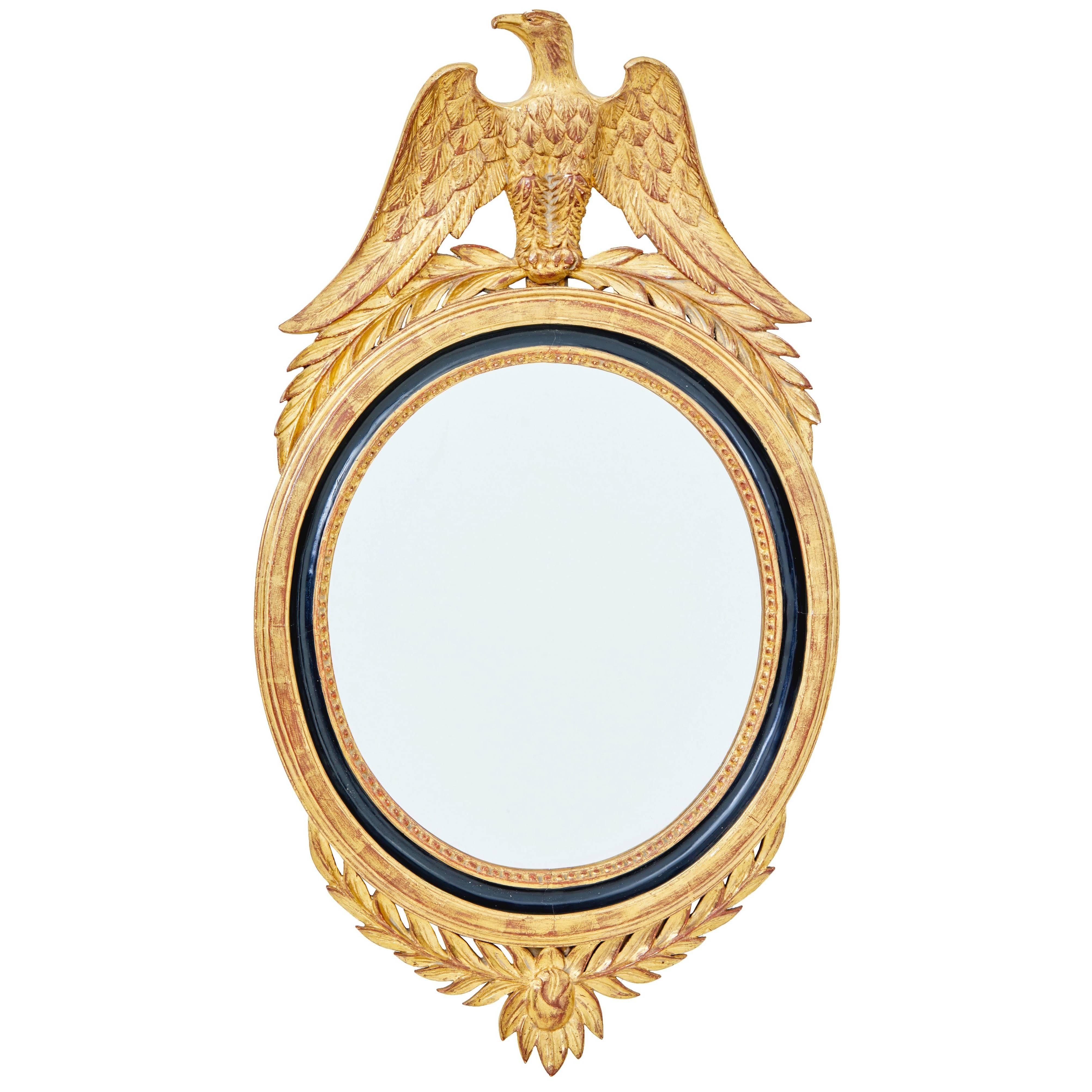 Early 20th Century French Gilt Oval Mirror