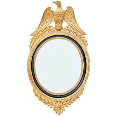 Early 20th Century French Gilt Oval Mirror