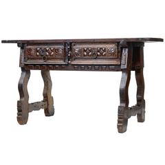 Late 17th Century Spanish Walnut Side Table
