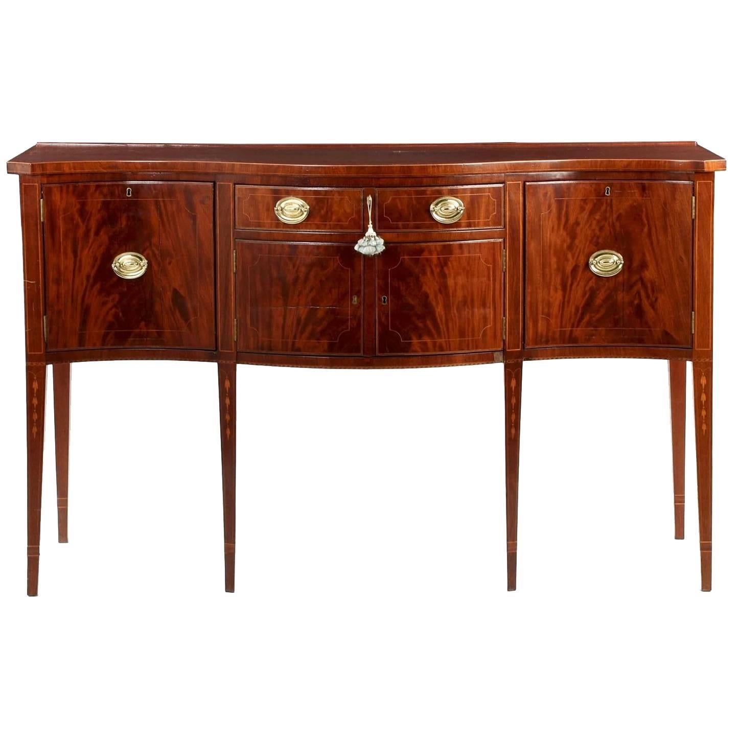 Fine American Federal Style Inlaid Mahogany Antique Sideboard, circa 1900