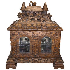 Swiss Walnut Liquor Box, circa 1880