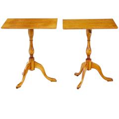 Pair of 1960s Birch Occasional Tables