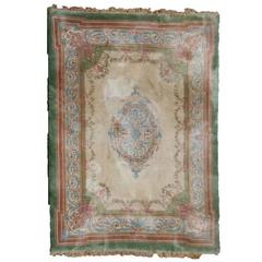 Vintage French Savonnerie Oriental Carpet, circa 1950 Vintage French Savonnerie Oriental Carpet, circa 1950