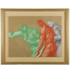 Classical Figure Study Original Pastel Artwork