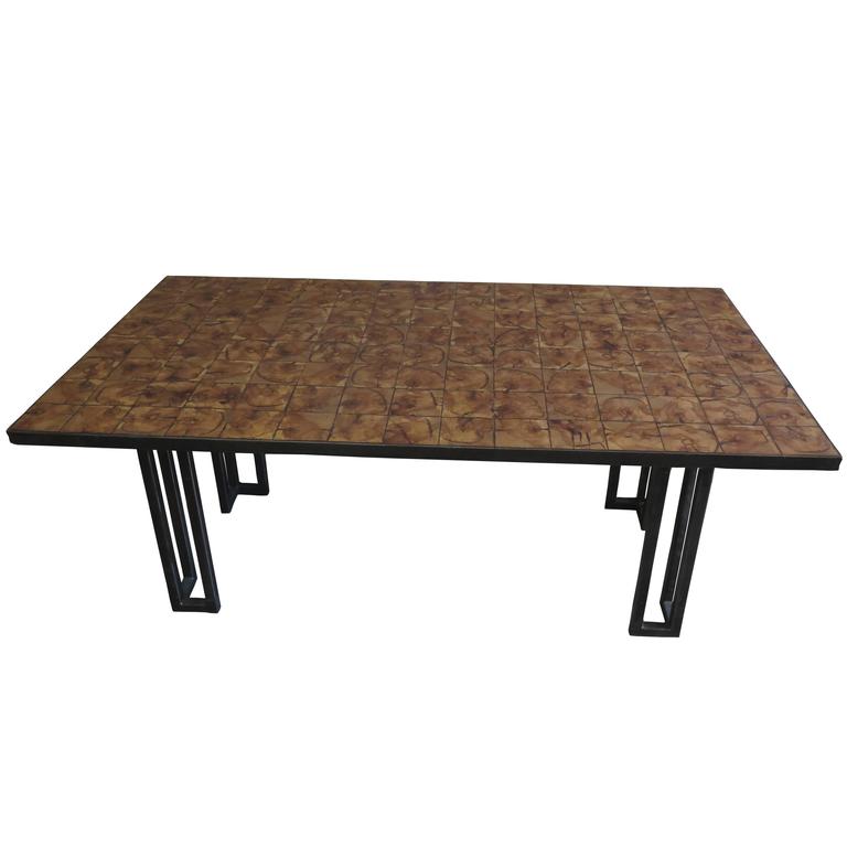 Industrial Steel Table For Sale at 1stdibs