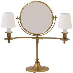 Bronze Adjustable Vanity Mirror Table Lamp by William Lipton Lighting, France