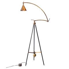 Bronze Adjustable Giraffe Floor Lamp by William Lipton Lighting, France