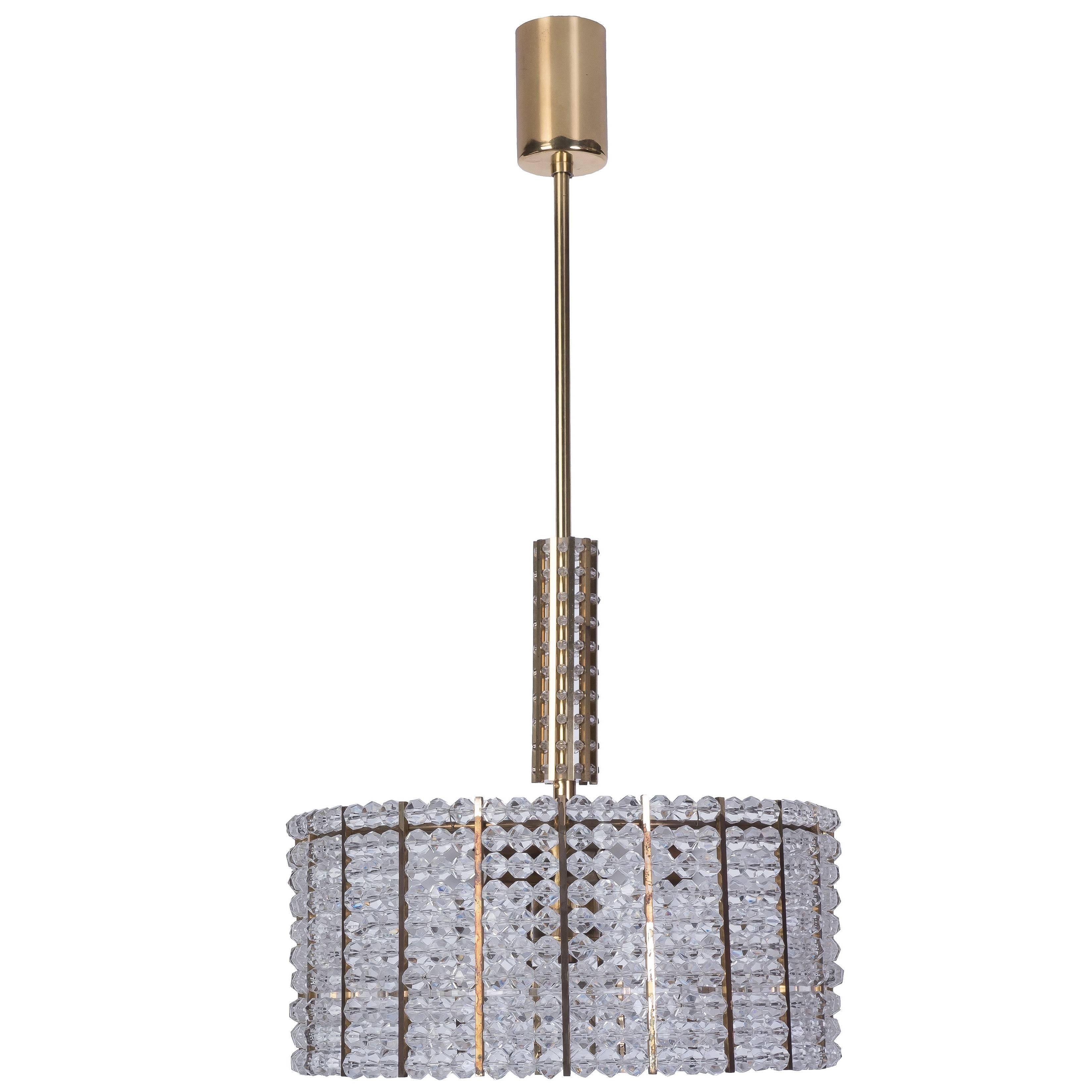 Sensational Mid-Century Modernist Chandelier by Emil Stejnar for Rupert Nikoll For Sale