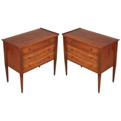 Pair of Italy Bedside Cabinet Nightstands Midcentury Modern Vittorio Dassi Style