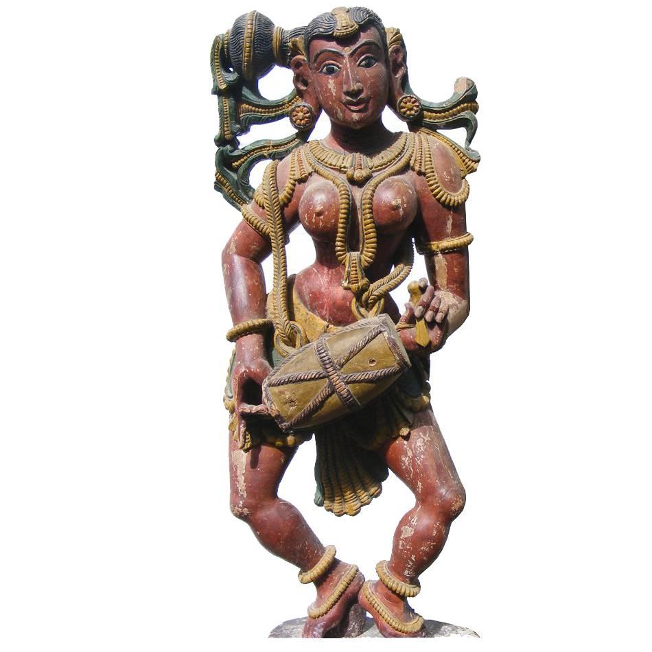 Hindu-Gottheit Statue aus dem 18.