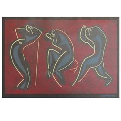 Alexander Archipenko 'Three Dancers' Serigraph and Lithograph, circa 1952 10