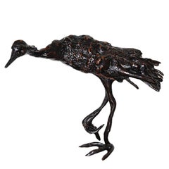 Antique Japanese Root Wood Bird Sculpture