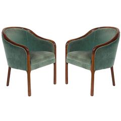 Pair of Curvaceous Armchairs by Ward Bennett
