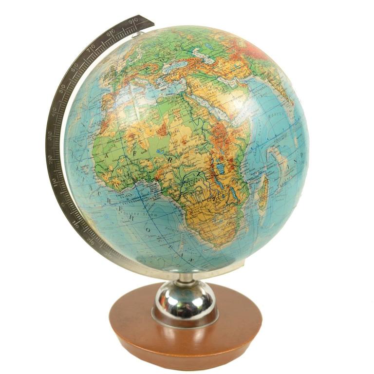 German Globe Made in the 1950s at 1stdibs