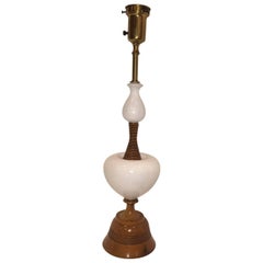 Vintage White Opaline Table Lamp