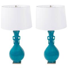 Pair of Glaze Ceramic Lamps