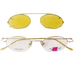Vintage Original Andy Warhol "Water Colors" Eyeglasses with Sunclip