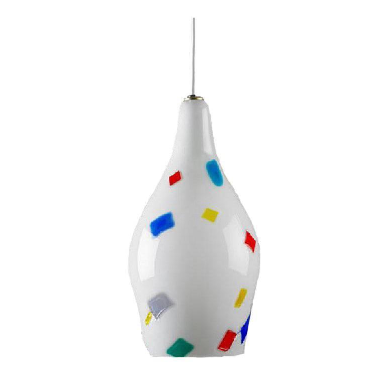 Massimo Vignelli Venini Glass Pendant, Mid-Century For Sale