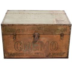 Antique Cremo Metal Cigar Trunk or Humidor