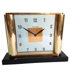  Rare Art Deco Clock by Jaeger-LeCoultre  c1930