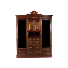 Antique Edwardian Combination Armoire, circa 1910