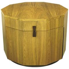 Exceptional Harvey Probber Decagonal Bleached Rosewood Bar Cabinet 12