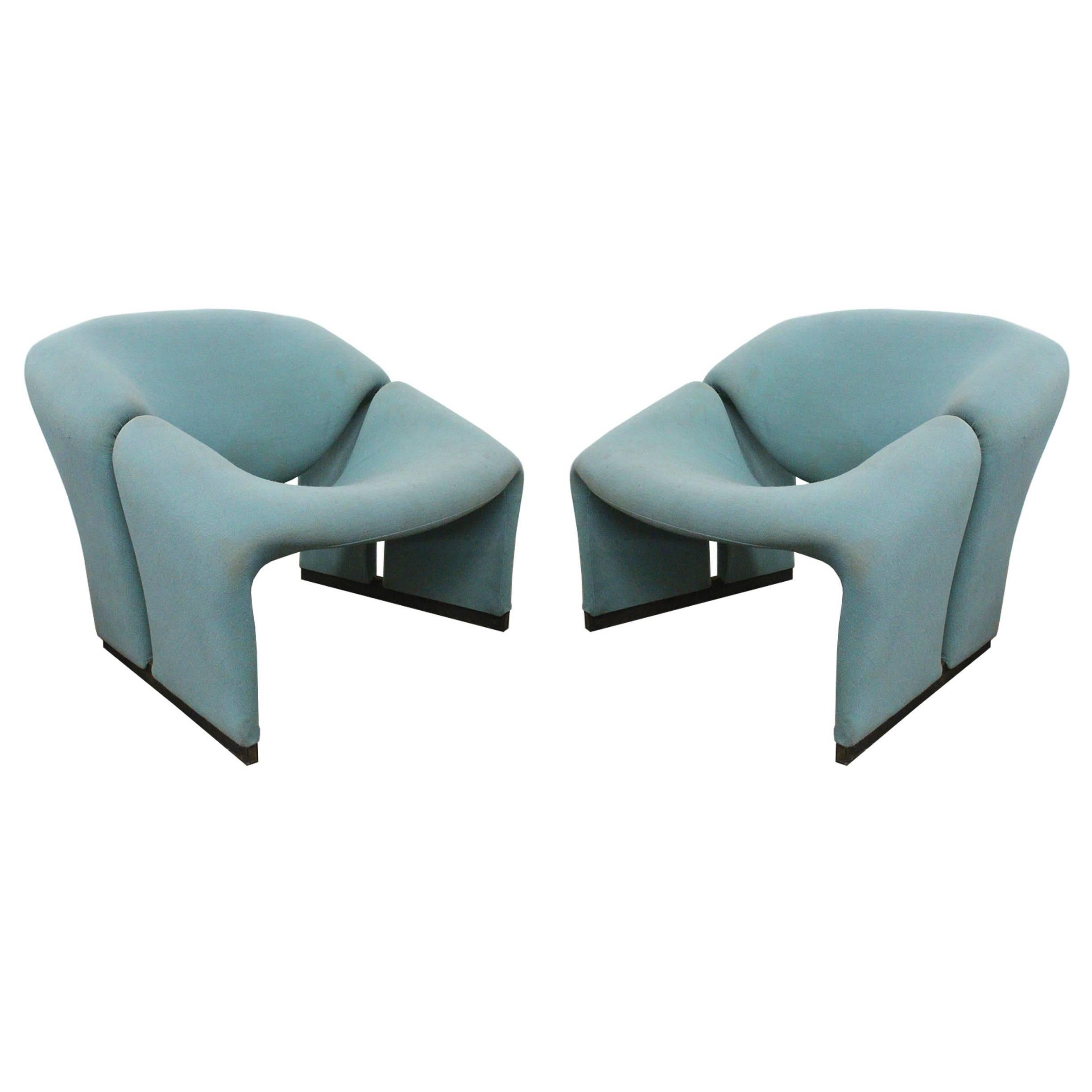 Pair of Pierre Paulin Groovy Lounge Chairs for Artifort