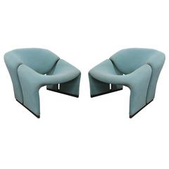 Pair of Pierre Paulin Groovy Lounge Chairs for Artifort