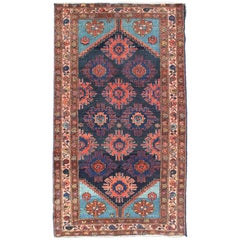 Antique Persian Malayer Carpet with Sub-Geometric Floral Design 3'3"x6'2"