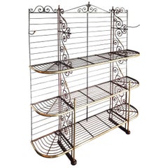 Antique Large Classic French Bakers Rack