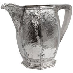 Hammered Sterling Water Pitcher