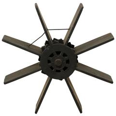 Vintage Early 20th Century Waterwheel from Kerala, India of Ebonized Jackwood