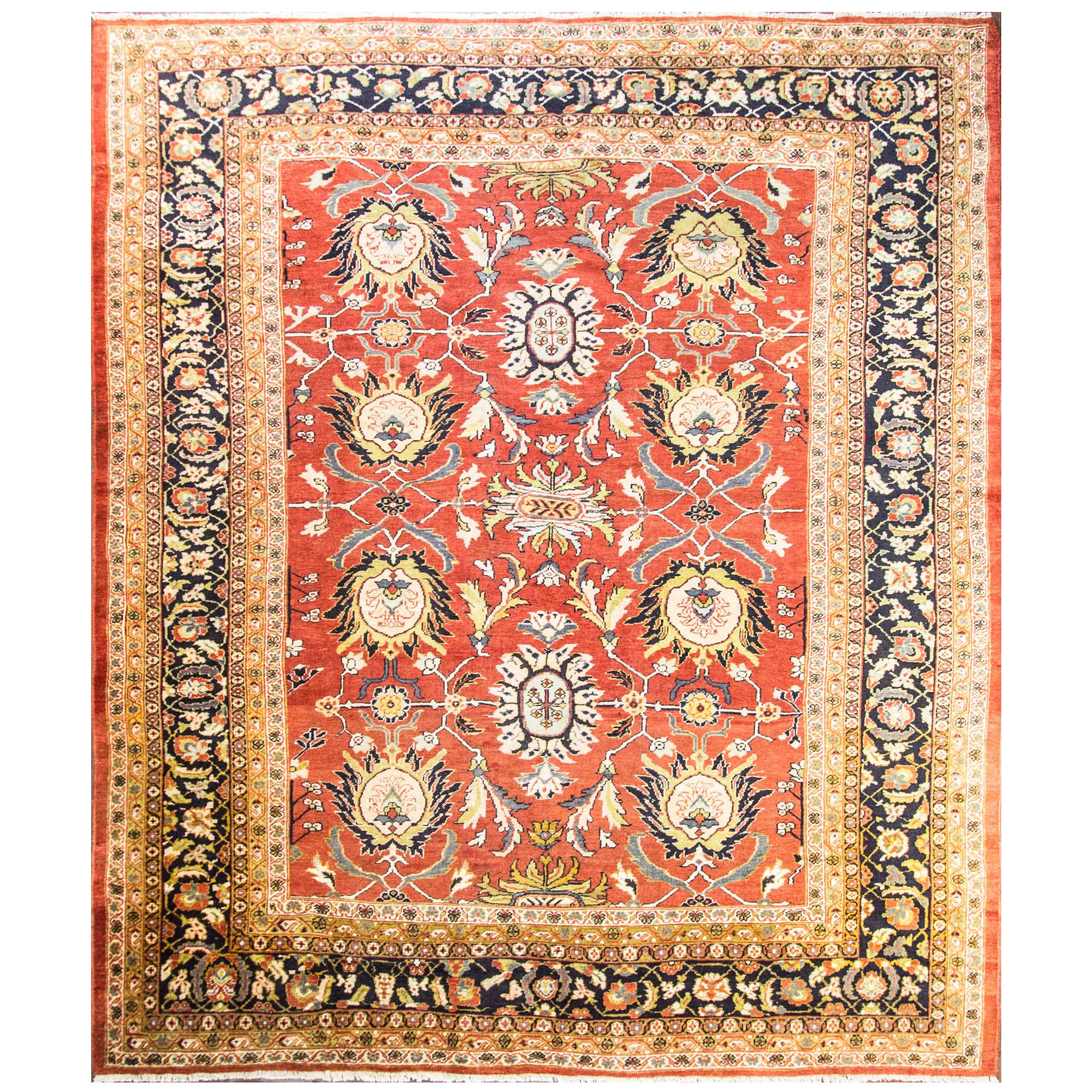 Superbe tapis persan ancien de Sultanabad