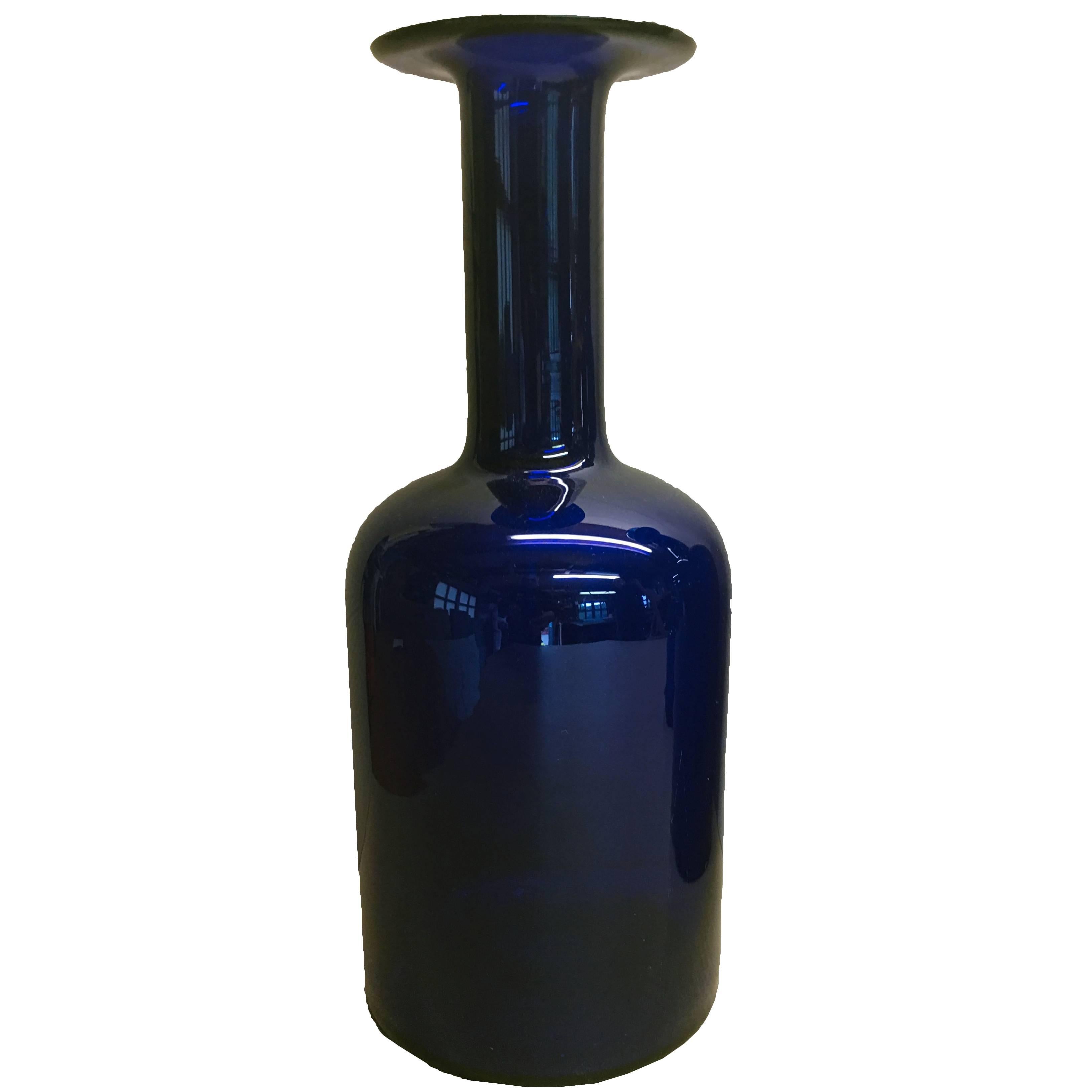 Large Blue Gulvase by Otto Brauer for Holmegaard