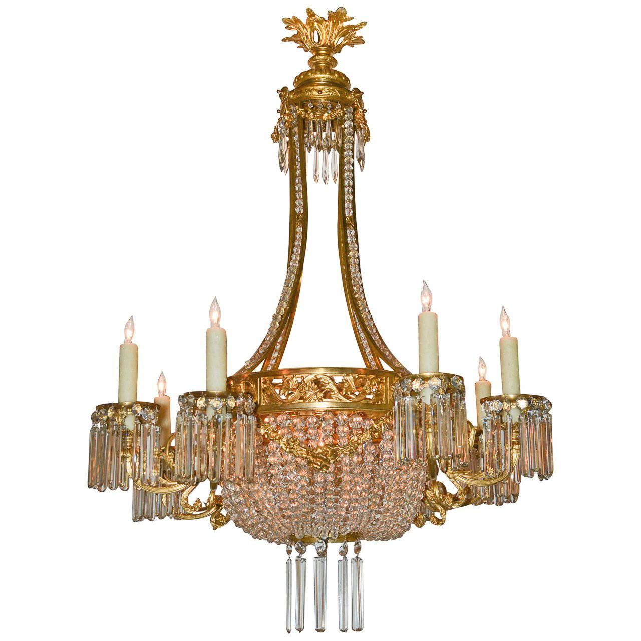 Fine 19th Century French Beaded Chandelier