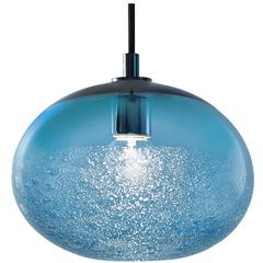 Siemon and Salazar Steel Blue Ellipse Bubble Pendant