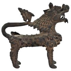 Antique Chinese Bronze Foo Lion Figure