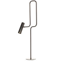 Pivot LED Desk or Table Lamp with Articulating Arms in Patinated Brass