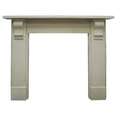 Antique Mid-19th Century Victorian Limestone Fireplace Mantel 10