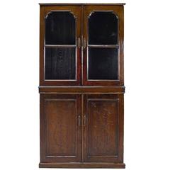 20th Century Chinese Four Door Glass Front Cabinet 10
